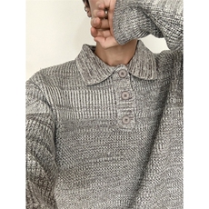 老钱风polo领毛衣男款秋季潮牌cleanfit高级感宽松慵懒套头针织衫，男装针织衫/毛衣，星座410-6（原星座1304-1）
