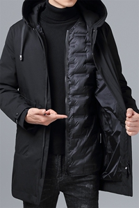 中年爸爸羽绒服加厚保暖冬装2030冬季新款中老年男装休闲连帽外套图片