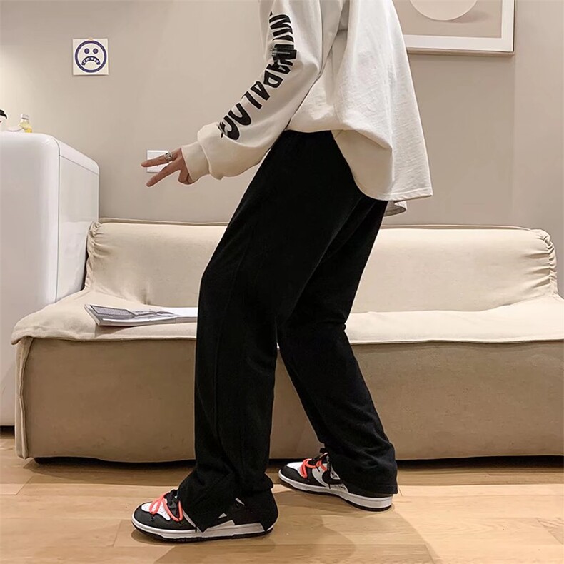 男春季潮流高街开叉毛圈休闲长裤K037P32,男装休闲裤,星座1116-2