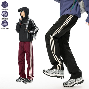 秋款男女运动裤宽松嘻哈休闲裤三条扛ins超火的裤子AK06569-P40图片