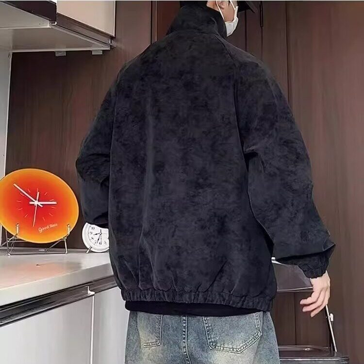 2025年新款复古短款外套高级感工装皮衣立领棒球服潮牌,男装皮衣,星座506A
