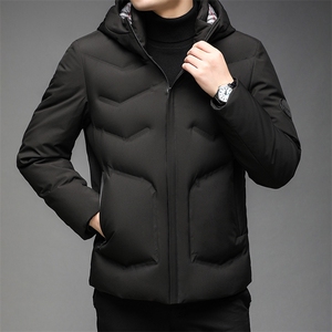 2021连帽羽绒服男士中老年爸爸装冬季休闲外套QLMF82108-P260,羽绒服搭配什么好看图片