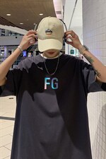 2024夏季新款宽松大码港风反光FG字母运动短袖纯棉T恤T1915-P22图片