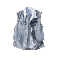 MJ217J-p65-限价98M-5XL抖音情侣棉马甲加绒大码羊羔毛cityboy，女装马甲，星座116