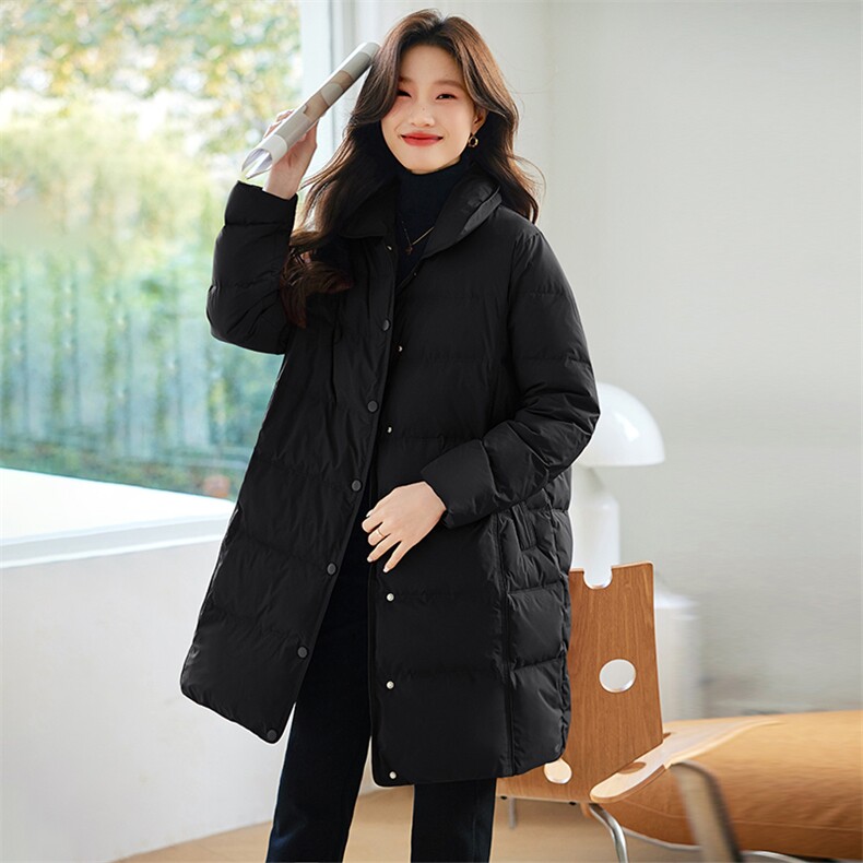 中长款气质时尚羽绒服2026冬季新款白鸭绒外套,女装羽绒服,希欧阁