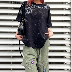 万针全刺绣工艺抖音得物高品质260克重磅纯棉双纱美式高街短袖T恤图片