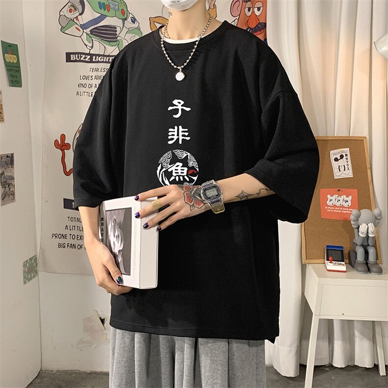 Q11070-P30春夏季七分袖t恤男大码五分袖男短袖中袖,男装T恤,电商A040