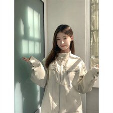 26春装高品质老钱风立领夹克外套男女美式潮牌拉链工装风宽松上衣，男装夹克，电商A486