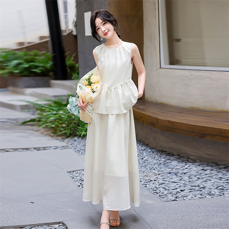 2024夏季新款高级感小衫连衣裙套装女减龄显瘦上衣半身裙子两件套图片