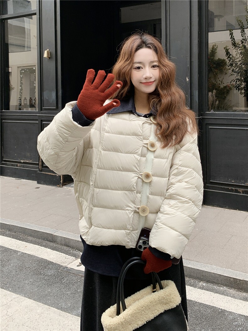 气质百搭小众简约风翻领羽绒服女冬2025新款洋气休闲轻薄保暖外套,女装羽绒服,艾米莉亚