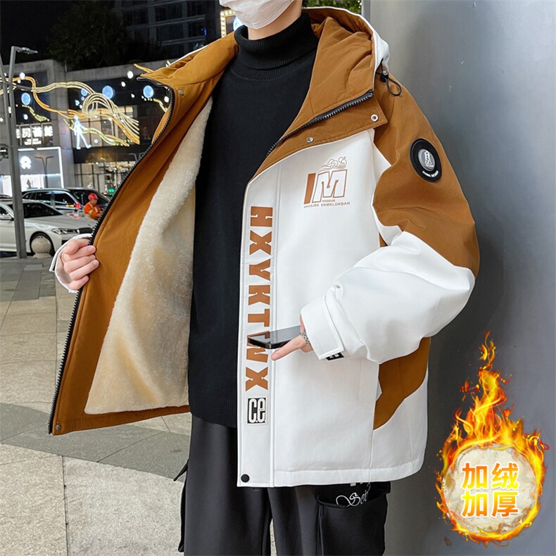 秋冬男式加绒加厚夹克男时尚潮流加厚棉衣男外套MY1686-P73,男装夹克,星座310B-3
