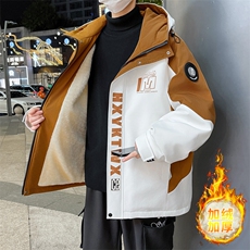秋冬男式加绒加厚夹克男时尚潮流加厚棉衣男外套MY1686-P73，男装夹克，星座310B-3