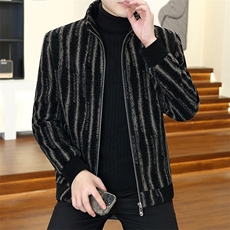 直播新款男士立领金貂绒毛呢大衣短款夹克外套上衣D22P145控238，男装毛呢大衣，电商B226-2（原B217-2）