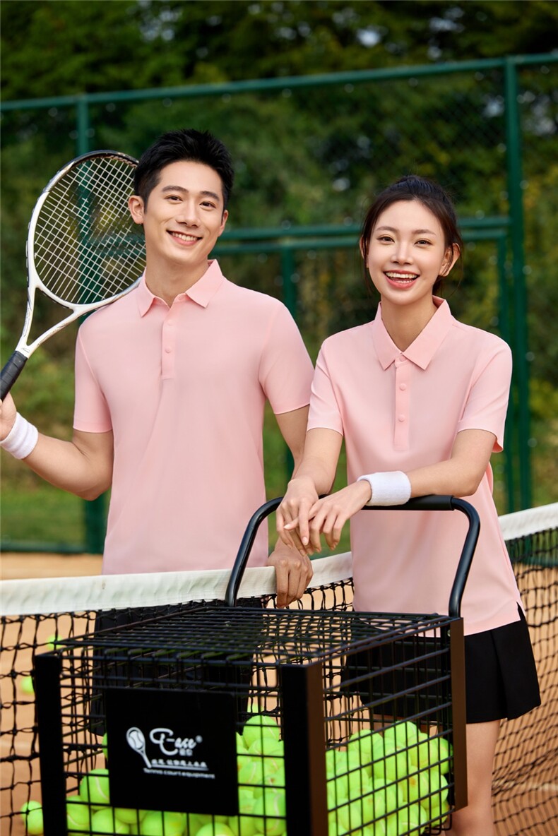 高端冰丝无痕夏季POLO衫男女同款透气POLO领2025年夏季图片