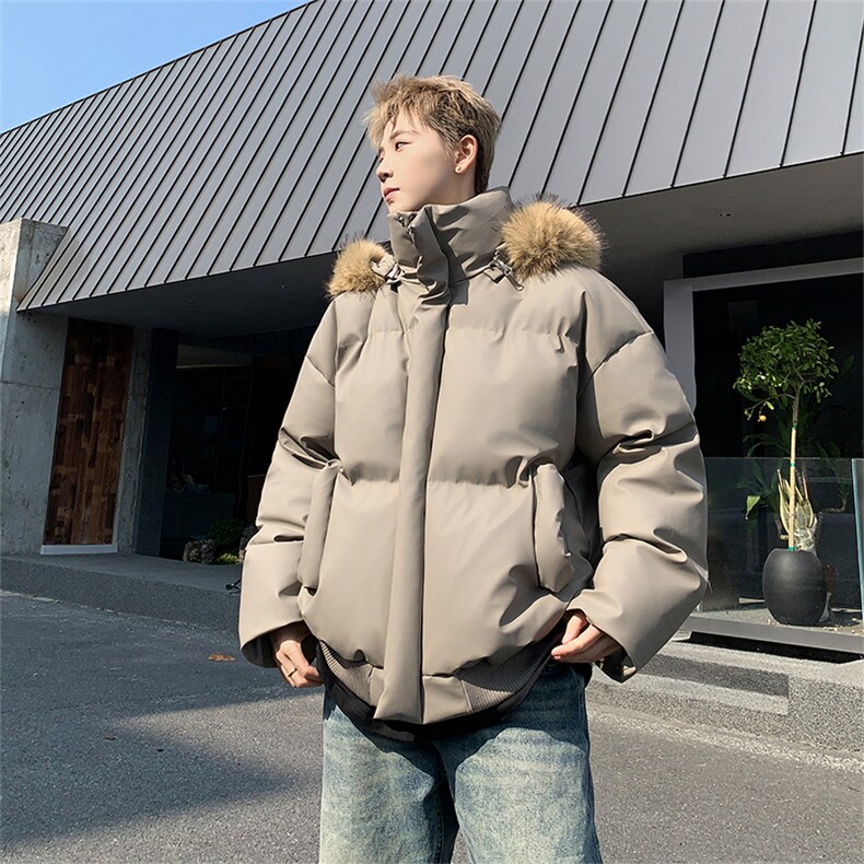 24年新款高级感品质短款皮棉衣立领加厚棉服外套M6710-PP88,男装棉衣,星座307A