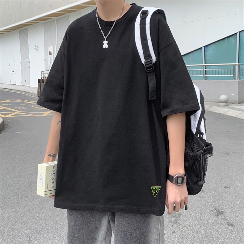港风夏季大码休闲潮流纯色16色売松短袖T恤T3331,男装T恤,电商A007