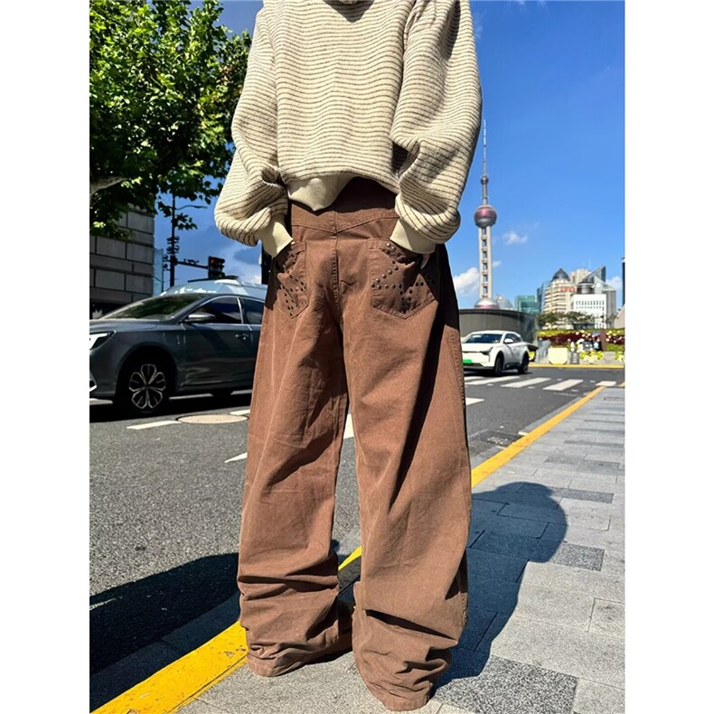 N1355-P58 原宿简约时尚潮流文艺裤子日系气质百搭新款ins流行图片