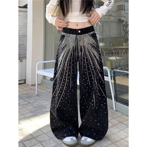 H171-P63 女童阔腿裤夏装2025新款女大童薄款洋气山本裤图片