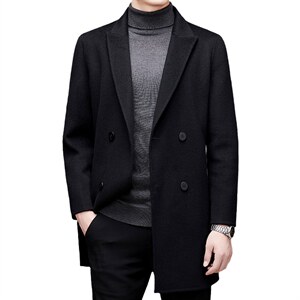 澳洲羊毛大衣男外套中年男士休闲西服领毛呢上衣MNSA2289-P480,男装风衣,电商B212（原钱塘6029）
