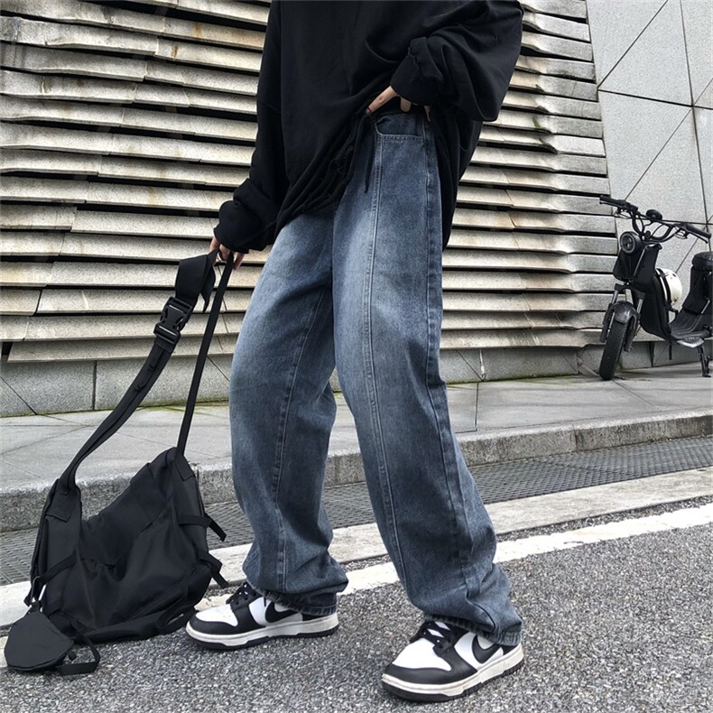 高街帅气牛仔裤男韩版潮流2022秋夏季新款ins宽松休闲裤K2206-P45,男装牛仔裤,星座412-2