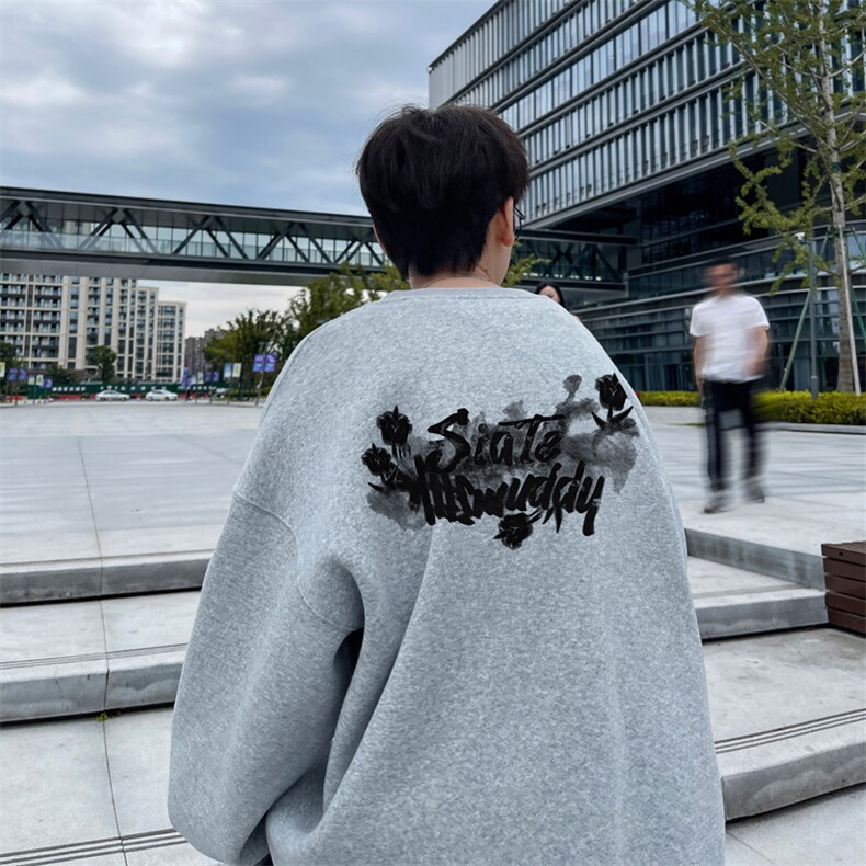 ！ 圆领卫衣男装港风长袖T恤男外套男WY228-特P23图片
