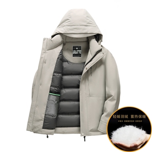 主推户外连帽羽绒服男士冬季加厚运动休闲时尚宽松羽绒服外套图片