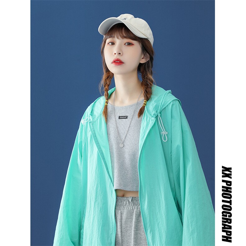 2024夏季新款中性风大码6色简约皮肤衣M-5XHS21178-P40，男装防晒衣，电商A022