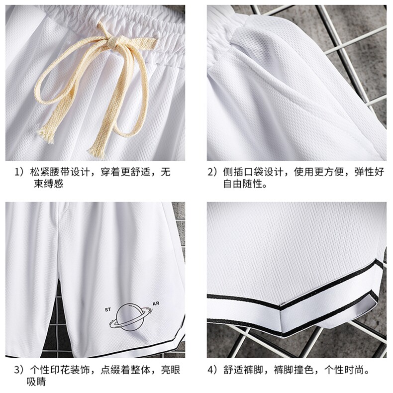LQ64238-P19篮球夜跑运动短裤男大码宽松冰丝五分裤大裤衩网格,男装休闲裤,电商A040A