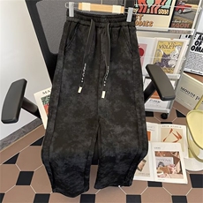 抖音品质秋男休闲裤扎染裤百褶皱长裤H055P45，男装休闲裤，星座1013-1