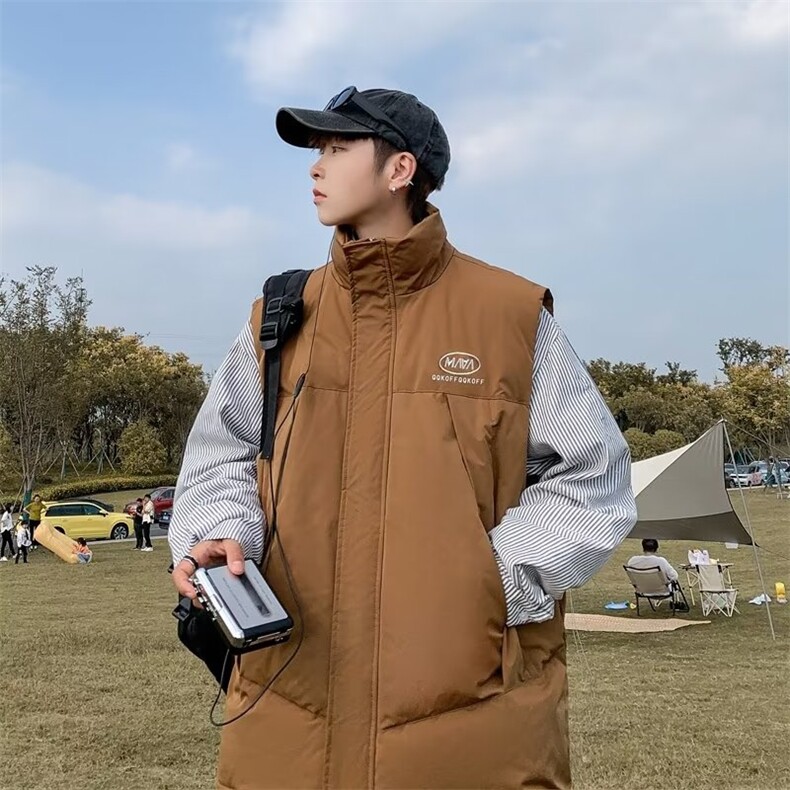 原宿秋季纯色马甲男百搭潮新款宽松型M08P55,男装背心/马甲,星座1116-2