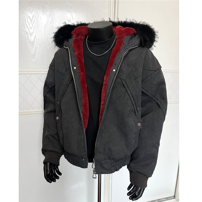 黑外红内品质叼货水洗牛仔座山雕D328-YY37-P218,男装棉衣,电商D328