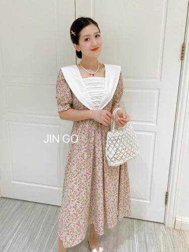 减领的连衣裙，女装连衣裙，JIN GO