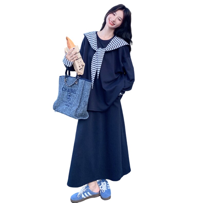 时尚休闲运动套装女宽松显瘦卫衣半身裙两件套6500P165K248,女装套装/套裙,2C166