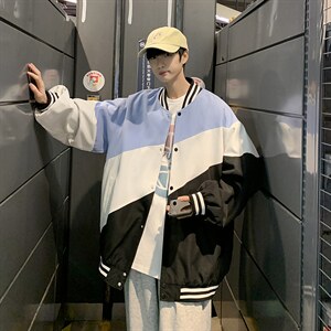 2025春装新款撞色休闲夹克外套运动速干棒球服D201-DM97-P65图片