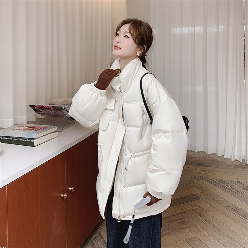 现货！韩版中长款可收腰90白鸭绒羽绒服8857-P295-K389图片