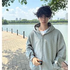 抖音得物品质二开26春装美式高街双头双拉链卫衣开衫外套W74，女装短外套，电商A486-1