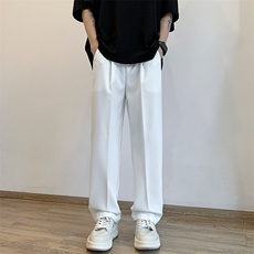 港风高品质大码直筒长裤休闲裤拖地裤小西裤A014-DY2108-P50，男装西裤，电商A014