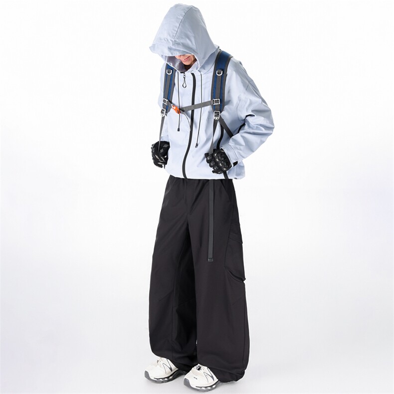 春款美式抽绳伞兵工装裤男女复古宽松休闲速干裤K0266-P52,男装工装外套,星座308B-2