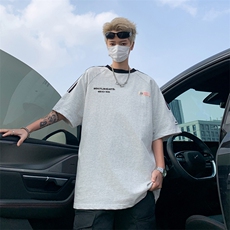 C351-P362024夏季新款美式复古圆领短袖男宽松百搭条纹T恤现货，男装T恤，星座512-6