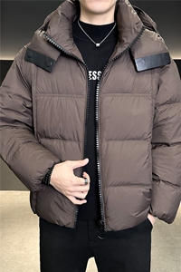 90%标白鸭绒 2025冬季连帽加厚保暖休闲羽绒服外套18119-P330图片
