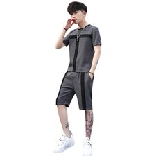 20夏季新款短袖套装冰丝休闲男潮流T恤短裤一套男装T706-p50，男装套装，星座1206（原A206）