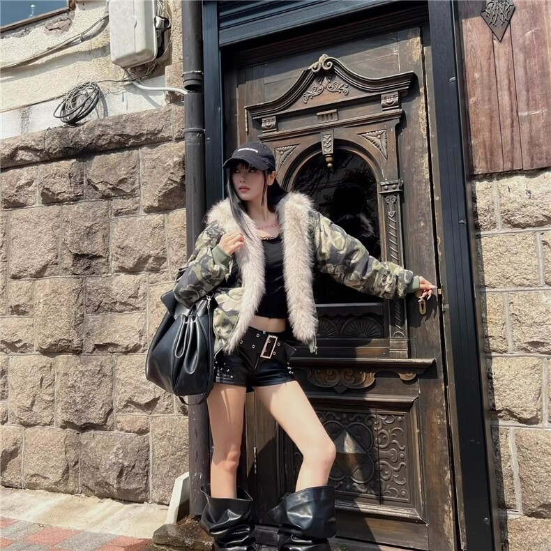 【大货】DW219-特批103美式座山雕连帽毛领棉衣男女宽松保暖棉服,男装棉衣,星座603-2