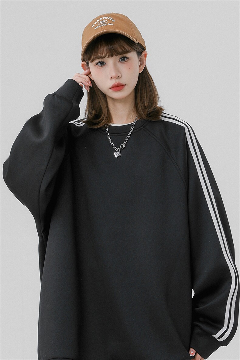 中性风23新款秋季时尚百搭宽松情侣圆领卫衣B900P35控58,男装卫衣,A247A