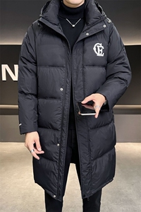2024新款男士羽绒服中长款刺绣简约百搭外套B240-Y1582-P245图片