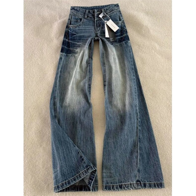 1506-1/KC67571/P54设计感美式复古水洗做旧宽松阔腿裤子男女款，男装休闲裤，星座1506-1