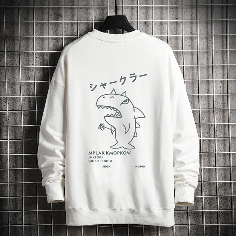 S6092-P35春季圆领卫衣男大码韩版宽松长袖外套男网格挂拍,男装卫衣,电商A040A