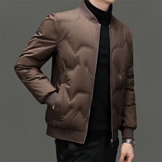 秋冬季短款羽绒服男士轻薄保暖棒球服上衣休闲茄克防水外套男，男装羽绒服，钱塘6003（原4033）
