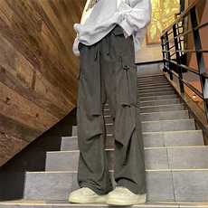 灯芯绒工装裤男士春秋宽松直筒裤子潮流港风阔腿休闲长裤K37-P45，男装休闲裤，星座1109-3