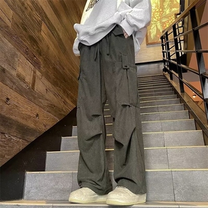 灯芯绒工装裤 男士春秋宽松直筒裤子潮流港风阔腿休闲长裤K37-P45图片