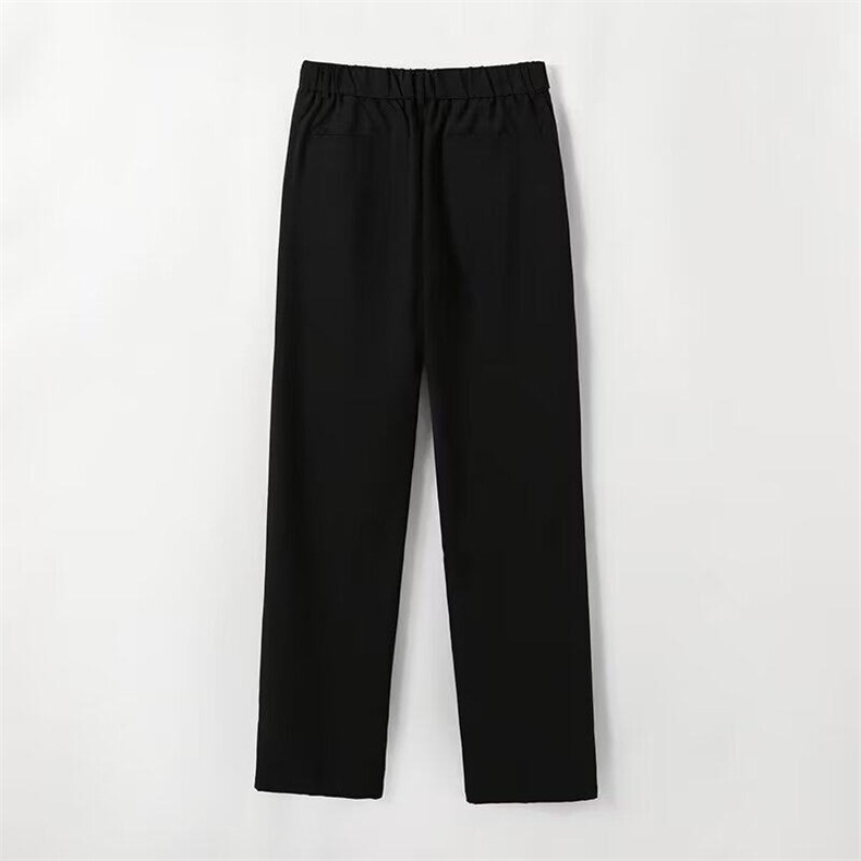 日系腰带小设计飘带直筒垂感冰丝西裤男宽松休闲长裤子K6348-P42,男装西裤,星座412-3